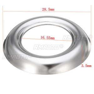 20/30/50x 3/4" Couvercles Ronds Chromés pour Feux de Position LED de Camion et Remorque, Étanche, Base en Acier Inoxydable 304 de Haute Qualité - Product Image 2