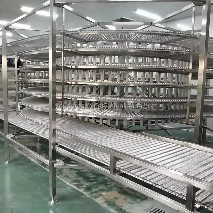 Fabricante personalizado espiral transportadora torre de resfriamento para pão/pastelaria