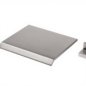 Rubinetto Moderno a Cascata <span class=keywords><strong>per</strong></span> <span class=keywords><strong>Vasca</strong></span> <span class=keywords><strong>da</strong></span> <span class=keywords><strong>Bagno</strong></span>, Montaggio a Parete, Nichel Spazzolato, Doppia Maniglia, Ottone Massiccio, 3 Fori, Soffione Doccia Rettangolare - Product Image 2