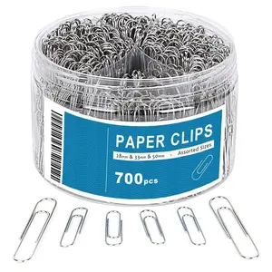 PVC Free Color Coated Paper Clips Office Paper Clamp Paperclips for Office School and Personal Use 600pcs per Package