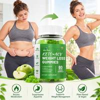Gummies Keto ACV pour le vinaigre de cidre de pomme, gummies nutritionnels à faible teneur en sucre, saveur fruitée pratique, complément alimentaire