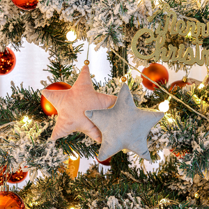 Decorazioni Natalizie a Forma di Stella Colorata in Velluto da Appendere all'Albero di Natale all'Ingrosso - Product Image 5