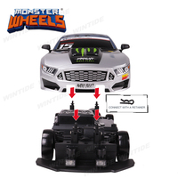 Voiture RC de drift 2.4G 4CH Supra 1:16 avec lumières LED, retour automatique, portée >50m, fonction fumée, performance de drift TPR, batterie presque prête