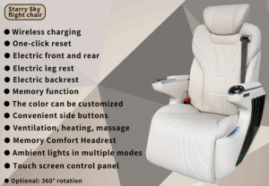 Asiento de Auto de Lujo ST-AVAEFQP para Vehículos Comerciales, con Masaje y Reclinación, Asientos VIP de Cuero para Multivan <span class=keywords><strong>Caravelle</strong></span> - Product Image 2