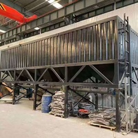 Silo Orizzontale per Calce e Serbatoio Mobile per Cemento a Bocca Aperta Abbinati alla Stazione Mobile di Miscelazione del Calcestruzzo