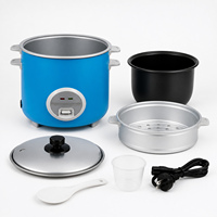 Cuiseur à riz électrique 0,6L-2,8L avec commande mécanique, cuiseur vapeur en acier inoxydable et cuve intérieure antiadhésive, portable pour la maison