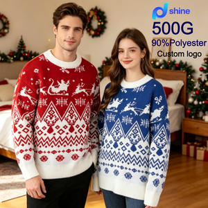 Pull-over tricoté unisexe personnalisé pour Noël, confortable et mignon, idéal pour l'hiver et les fêtes - Product Image 1