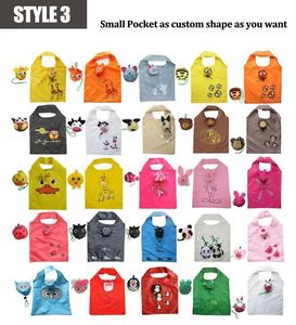 Vente en gros sac réutilisable personnalisé en polyester pliable et imperméable bon marché sacs à provisions pliants personnalisés - Product Image 4