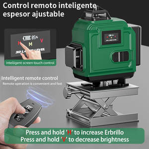 Nivel Láser de 16 Líneas con Pantalla Digital, Autonivelante, Grado Industrial, Láser Verde de 520 Nm para Alineación de Paredes y Pisos - Product Image 5