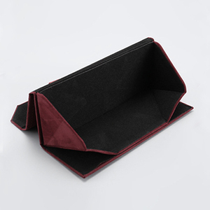 Unisex Nhung Da Lộn Tam Giác Gấp Kính Trường Hợp Kính Mát Hộp Đồng Bằng Kính Trường Hợp Kính Đọc Sách Kính Trường Hợp - Product Image 5