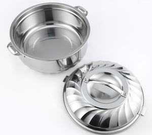 หม้อสแตนเลสสองชั้นเก็บความร้อนสำหรับทำอาหารในครัวหม้อเหล็กหนาจุได้เยอะ - Product Image 4