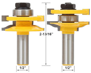 Tige et style pour assembler des mèches de toupie pour le travail du bois, outil de fraisage pour graver les meubles en bois, bricolage, 1/2 pouces - Product Image 2