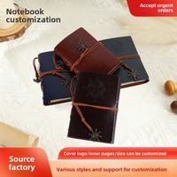 Carnet de notes rétro pirate avec couverture en polyuréthane, feuilles mobiles, épaissi, bloc-notes de réunion, cadeau d'affaires, couleur personnalisable