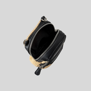 <span class=keywords><strong>Sac</strong></span> bandoulière <span class=keywords><strong>mini</strong></span> pour femme en paille PP tressée, motif dessin animé yeux grands et mignons, nouveauté été plage - Product Image 4