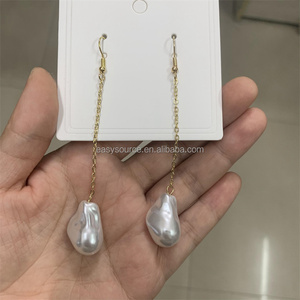 RE6063 yeni moda küpe kadınlar için parlak taklit inci küpe gelin düğün takı - Product Image 1
