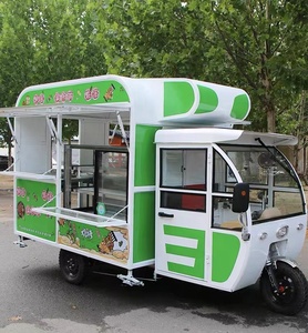 Elektrikli üç tekerlekli gıda kamyon mobil dondurma kiosk açık eğlence yemek arabası satılık - Product Image 2