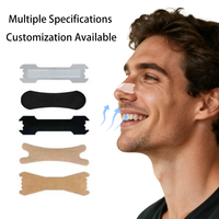 Patch nasal magnétique hypoallergénique en tissu élastique anti-ronflement avec trous et bords fermés pour la correction respiratoire, de haute qualité