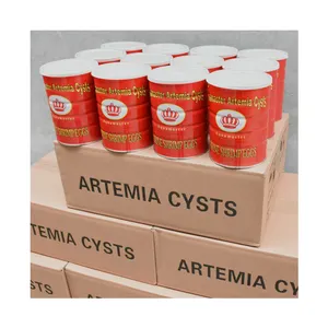 aquamaster artemia cysts in Red crown can 90% HR brine shrimp factory wholesale