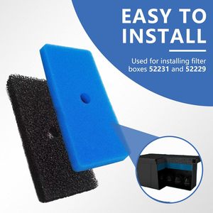 Almohadilla filtrante para acuario, gruesa y fina, 2 uds., medios filtrantes rectangulares para tanque de estanque, fácil de limpiar - Product Image 5