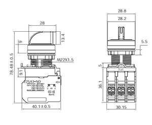 Varios interruptores de equipos mecánicos y de automatización personalizados, botones de presión de 110V, 220V, 24V - Product Image 6