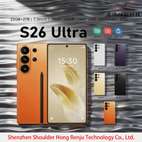 Smartphone Android 16 22G+2TB 7.3 POUCES 2026 Dernier S26 Ultra 5G avec Charge Rapide 60W, Stylet Intégré et Caméra Arrière 108MP
