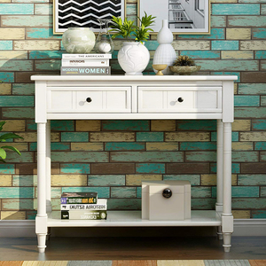 <span class=keywords><strong>Table</strong></span> d'entrée de salon moderne en bois style campagnard français rétro minimaliste <span class=keywords><strong>table</strong></span> d'entrée de salon mince et étroite - Product Image 2