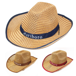 Colorido impreso ala grande trenzado verano sombrero <span class=keywords><strong>de</strong></span> paja cordón Papyrus Panamá sombrero <span class=keywords><strong>de</strong></span> vaquero occidental para hombres pesca viaje Casual - Product Image 1