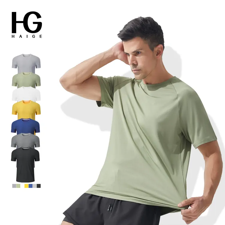 Gym Jogging Sports Shirts O-Neck Breathable Quick-Dry Workout Jersey Sports T Shirt Men Slim Fit Compression Men Running T-Shirt