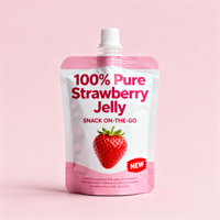 Sachets en plastique personnalisés de qualité alimentaire avec logo, poches à bec verseur 50ml 150ml pour emballage de jus et liquides, avec bouchon à vis haute résistance pour film aluminium
