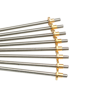 304 thép không gỉ T8 dẫn vít với Nut <span class=keywords><strong>3D</strong></span> máy in hình thang chủ đề Rod nhà sản xuất - Product Image 2