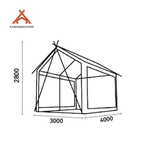 カワゲボ キャンプ アウトドア 防水オックスフォード生地 リゾートロッジ グランピング 高級サファリホテルテント レストランパーティーイベント用 - Product Image 3