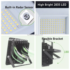 เซ็นเซอร์ตรวจจับความเคลื่อนไหว PIR ไฟส่องสว่างกลางแจ้งแบบ LED สว่างพิเศษ IP66 พร้อมเซ็นเซอร์เรดาร์ อินฟราเรดตรวจจับร่างกายมนุษย์ ไฟสนามแบบสะท้อนแสง - Product Image 2