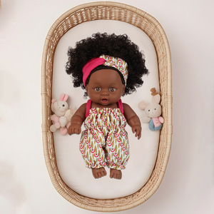Fábrica al por mayor nueva muñeca negra africana de 8 pulgadas Linda muñeca de simulación 20cm vinilo renacimiento muñeca para niños regalo - Product Image 5