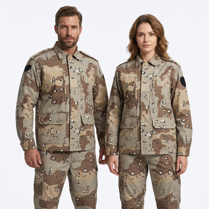 Sechsfarbige Wüsten-Tarnuniform Atmungsaktive Rip-Stop Taktische Arbeitskleidung Jagd-Outdoor-Bekleidung Unisex - Product Image 4