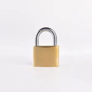 High Security Custom Solid Mirror polishing Brass Pad Lock Hardened Shackle Brass Padlock