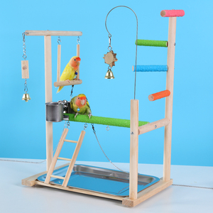 Kaplan cilt şakayık Peony feng papağan <span class=keywords><strong>stand</strong></span>ı katı ahşap interaktif Platform taşlama pençe kuş <span class=keywords><strong>stand</strong></span>ı - Product Image 4