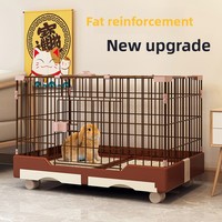 Cage intérieure pour lapins avec deux plateaux de récupération de déchets coulissants, grande maison pour cochons d'Inde anti-urine, enclos mobile pour animaux de compagnie sur roues