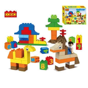 Cogo estilo livre partículas meio jardim zoológico animal 3d diy edifício quebra-cabeça bloco brinquedos