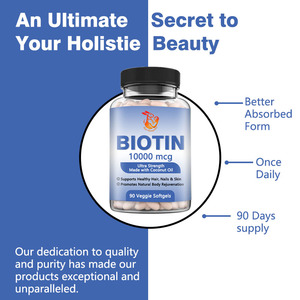 Cápsulas Blandas de Biotina al por Mayor de Fábrica, Suplementos Dietéticos de Biotina, Restaura el Brillo, la Humedad, la Suavidad y la Elasticidad del Cabello - Product Image 3