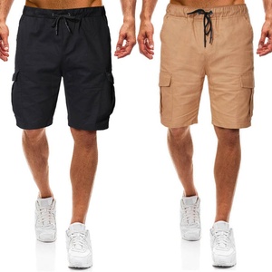 Pantalones Cortos Cargo de Media Pierna para Hombre, Estilo Casual, con Múltiples Bolsillos (6 Bolsillos), Color Negro y Caqui, Ecológicos, Cintura Media, Venta al Por Mayor - Product Image 5