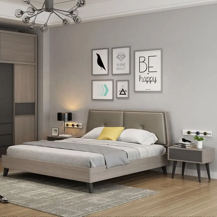 Moderne klapp sofa holz bettwäsche schlafzimmer sets murphy luxus doppel hotel kinder wohnzimmer könig größe betten