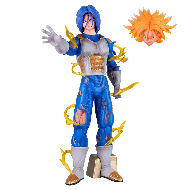 Dragon-Ball Super Saiyan Combat Grand One Tranx double headed sculpted standing model ornaments anime action figure