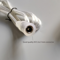 2m 0.75mm 18AWG transparan LED Neon Strip Flex Wanita konektor tembaga bening transparan DC5.5 X2.1 dimmer untuk LED Neon tanda