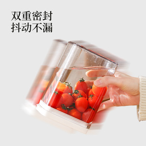 FaSoLa Transparent Rectangular Airtight Jar <b>Kitchen</b> Grain Cereal <b>Storage</b> <b>Container</b> With Clip On Lid Moisture Proof - Product Image 3