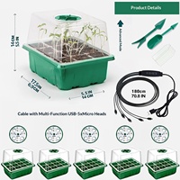 Systèmes de culture de micro-verts, pot de semis intelligent, plateau de semis à 12 trous, kit de démarrage pour semis de plantes succulentes, lampe de culture