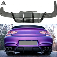 Lèvre arrière en fibre de carbone F06 F12 F13 M6 pour BMW Série 6 F06 F12 F13 M6, diffuseur de pare-chocs style V, kit de tuning, pièces de carrosserie