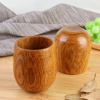 Vintage Natural Handi craft Japanische Art wieder verwendbare Tee tassen Holz Kaffeetasse