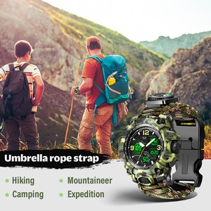 23 in 1 Multifunction Waterproof Camping Camouflage Black Plastic Digital Sport Wristwatch Men Wrist Outdoor <strong>Survival</strong> <strong>Watch</strong> - Product Image 5