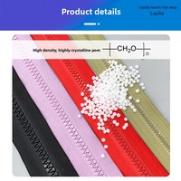 Vente en gros de attaches autobloquantes 3 # 5 # 8 # 10 #   Fermeture éclair en résine avec couleur ponctuelle, code plastique complet pour bagages, tentes et vêtements