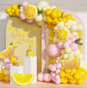 Kit de Arco de Globos con Forma de Frutas, con Globos de Naranja, Sandía, Limón, Fresa y Piña, Kit de Arco de Globos Tropicales de Verano - Product Image 1